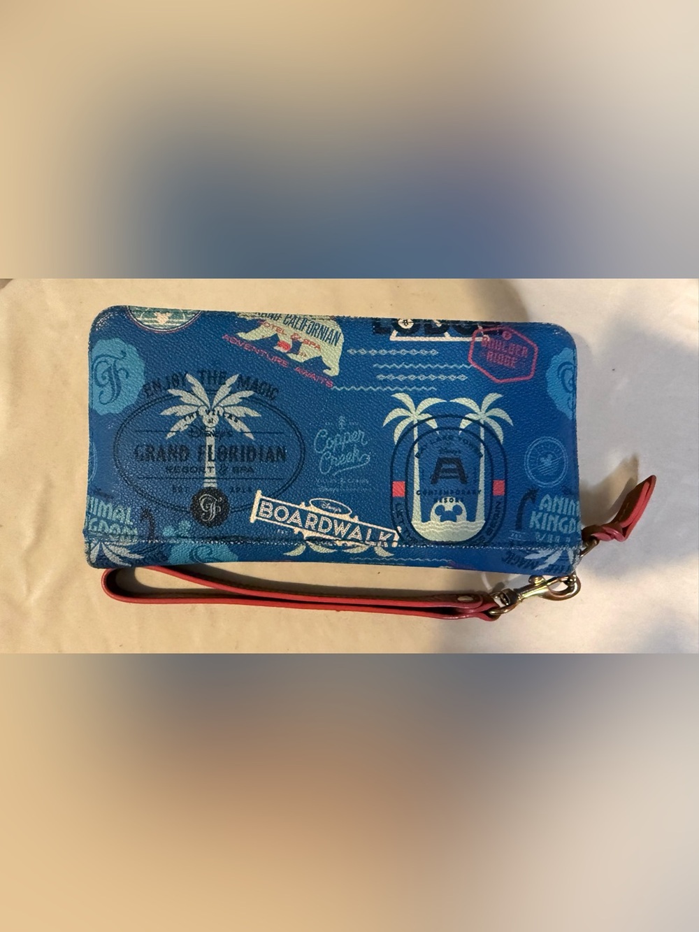 Dooney & Bourke Blue Disney Vacation Club Wristlet with Gold Plaque - Picture 8 of 11